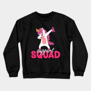 Breast Cancer Awareness Shirt For Women unicorn Support Squad Crewneck Sweatshirt